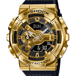 CASIO G-SHOCK G-STEEL GM-110G-1A9DR GOLD IP ANA-DIGI DIAL BLACK RESIN STRAP MEN'S WATCH G1053