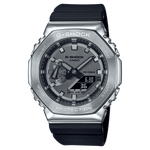 CASIO G-SHOCK G-STEEL GM-2100-1ADR SILVER ANA-DIGI DIAL BLACK RESIN STRAP MEN'S WATCH G1159