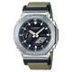 CASIO G-SHOCK G-STEEL GM-2100C-5ADR BLACK ANA-DIGI DIAL BROWN CLOTH BAND MEN'S WATCH G1372