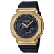 CASIO G-SHOCK G-STEEL GM-2100G-1A9DR GOLD IP ANA-DIGI DIAL BLACK RESIN STRAP MEN'S WATCH G1278