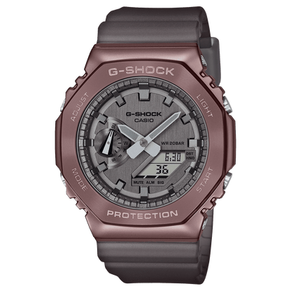 CASIO G-SHOCK G-STEEL GM-2100MF-5ADR BROWN IP ANA-DIGI DIAL  RESIN STRAP MEN'S WATCH G1214
