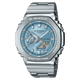 CASIO G-SHOCK GM-2110D-2ADR BLUE ANALOG-DIGITAL DIAL SILVER STAINLESS STEEL  BAND G1613