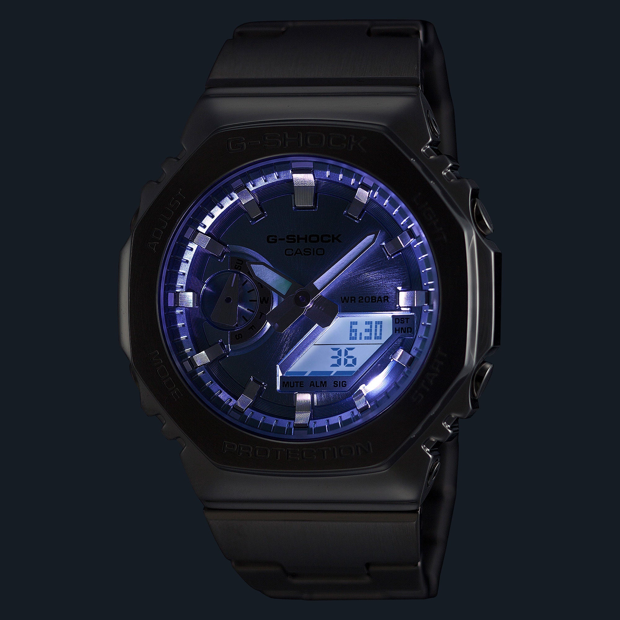 CASIO G-SHOCK GM-2110D-2ADR Blue Analog-Digital Dial Men's Watch