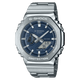 CASIO G-SHOCK GM-2110D-2BDR BLUE ANALOG-DIGITAL DIAL SILVER STAINLESS STEEL  BAND G1614