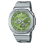 CASIO G-SHOCK GM-2110D-3ADR GREEN ANALOG-DIGITAL DIAL SILVER STAINLESS STEEL  BAND G1611