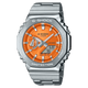 CASIO G-SHOCK GM-2110D-4ADR ORANGE ANALOG-DIGITAL DIAL SILVER STAINLESS STEEL  BAND G1610