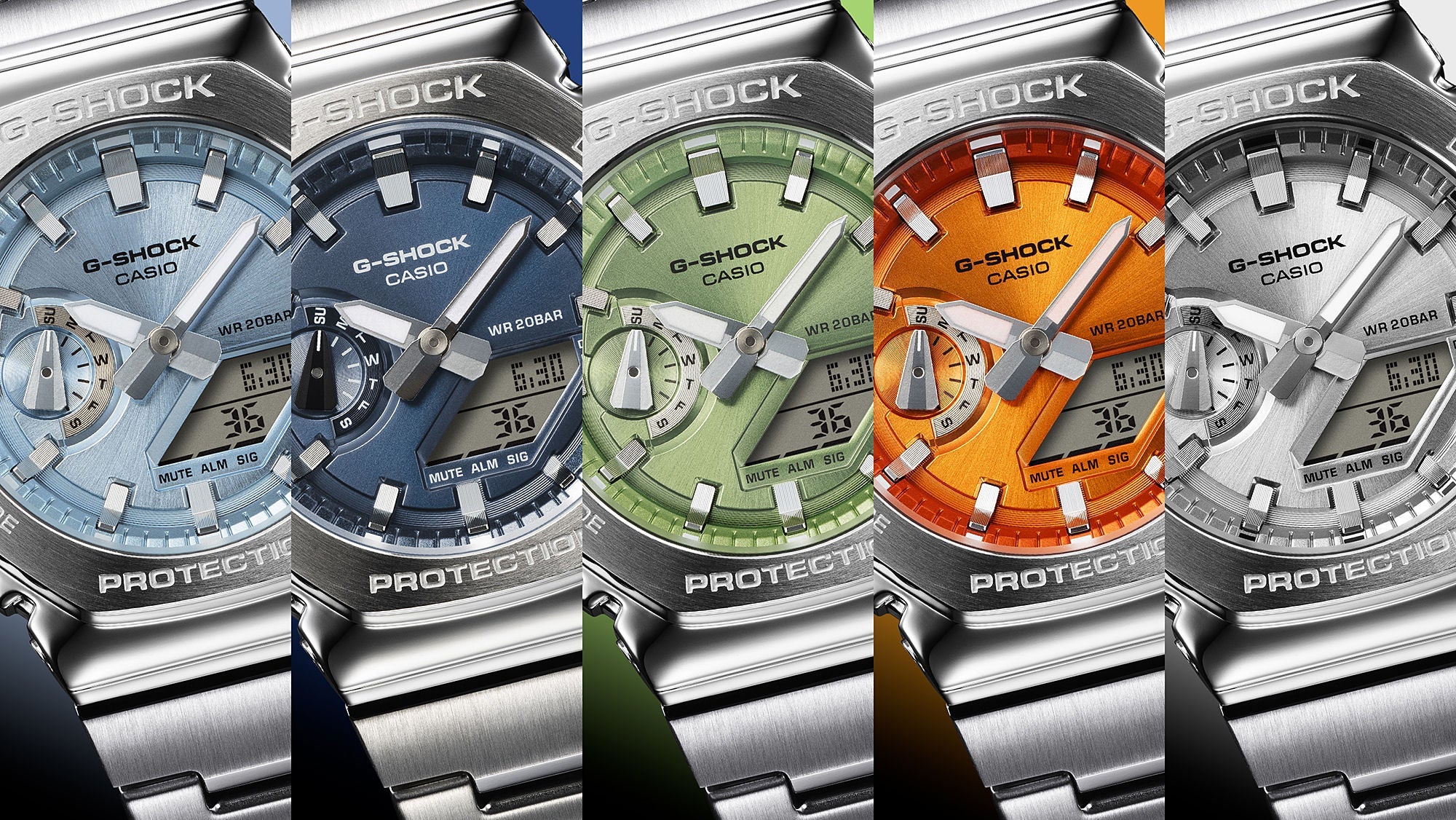 CASIO G-SHOCK GM-2110D-3ADR Green Analog-Digital Dial Men's Watch