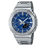 CASIO G-SHOCK METAL GM-B2100AD-2ADR BLUE ANA-DIGI DIAL  SOLID BAND MEN'S WATCH G1563