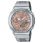 CASIO G-SHOCK GM-B2100AD-5ADR ORANGE ANALOG-DIGITAL DIAL SILVER STAINLESS STEEL SOLID BAND G1629