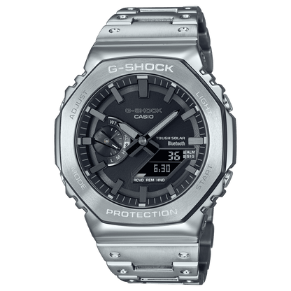 CASIO G-SHOCK METAL GM-B2100D-1ADR BLACK ANA-DIGI DIAL  SOLID BAND MEN'S WATCH G1270
