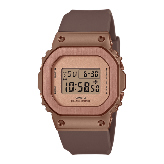 CASIO G-SHOCK G-STEEL GM-S5600UBR-5DR BROWN DIGITAL DIAL BROWN RESIN BAND WOMEN'S WATCH G1534