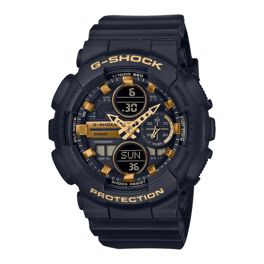 CASIO G-SHOCK GMA-S140M-1ADR BLACK ANA-DIGI DIAL BLACK RESIN STRAP WOMEN'S WATCH G1060