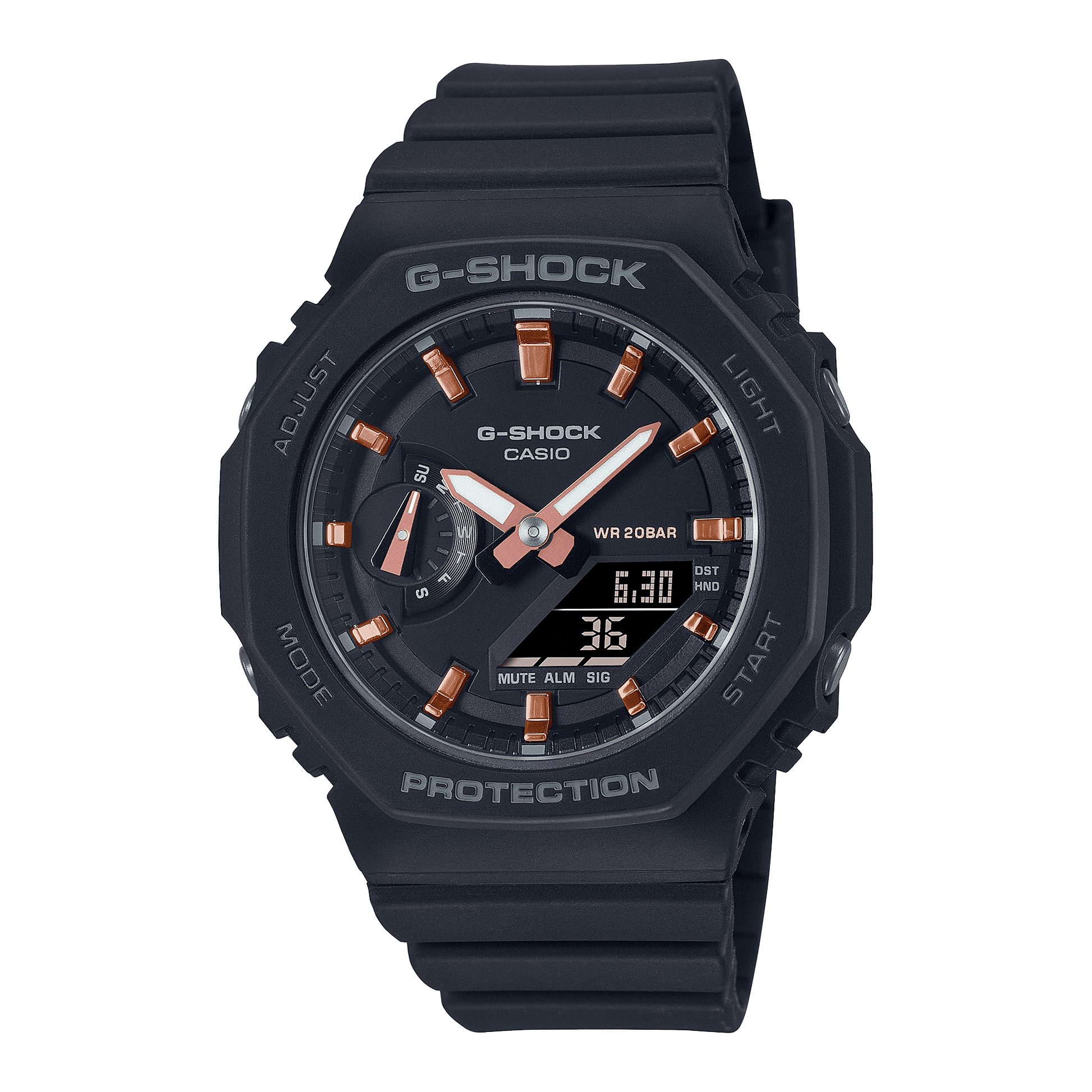 CASIO G-SHOCK GMA-S2100-1ADR BLACK ANA-DIGI DIAL BLACK RESIN STRAP WOMEN'S WATCH G1107
