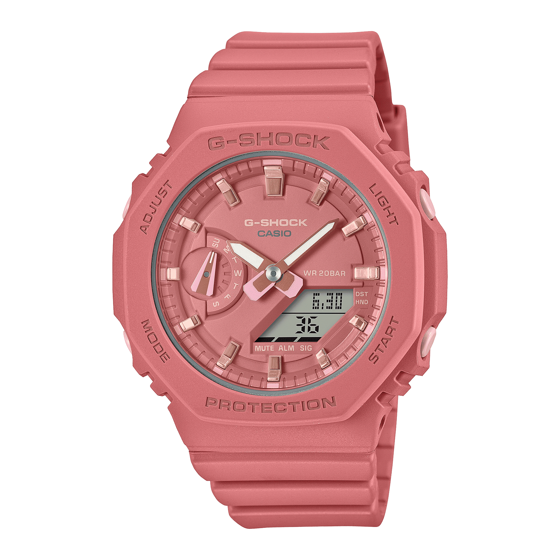 CASIO G-SHOCK GMA-S2100-4A2DR PINK ANA-DIGI DIAL PINK RESIN STRAP WOMEN'S WATCH G1108