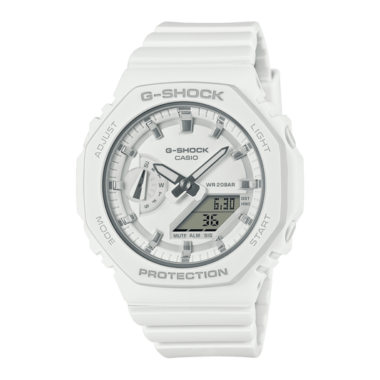 CASIO G-SHOCK GMA-S2100-7ADR WHITE ANA-DIGI DIAL WHITE RESIN STRAP WOMEN'S WATCH G1110