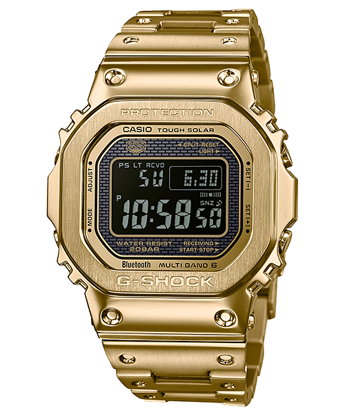 CASIO G-SHOCK METAL GMW-B5000GD-9DR GOLD IP DIGITAL DIAL GOLD IP SOLID BAND MEN'S WATCH G902