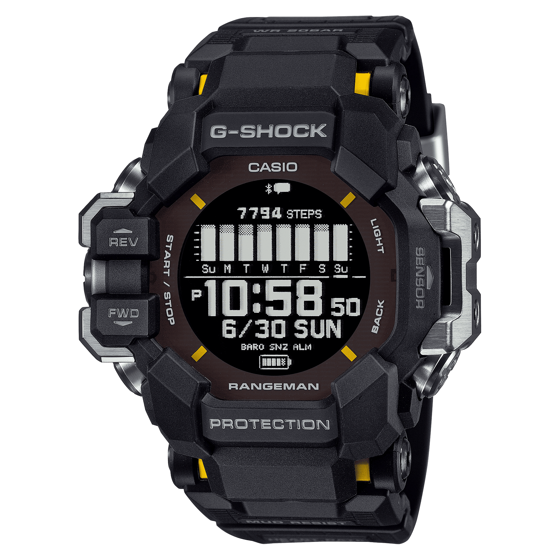 CASIO G-SHOCK GPR-H1000-1DR  DIGITAL DIAL BLACK BIO-BASED RESIN BAND MEN'S WATCH G1529