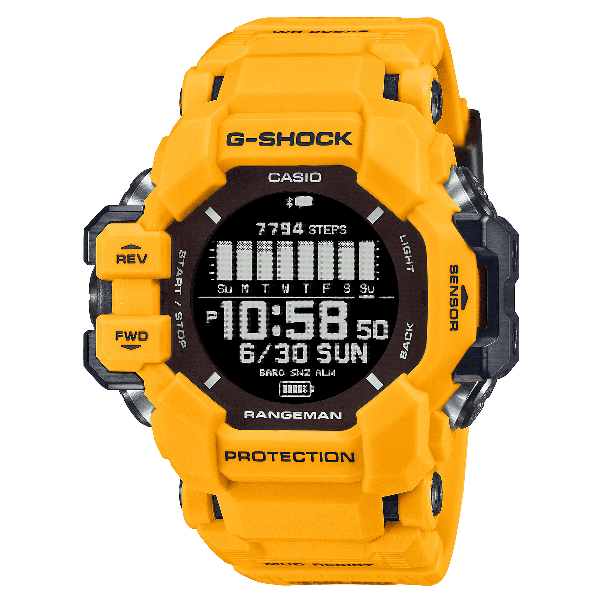 CASIO G-SHOCK GPR-H1000-9DR  DIGITAL DIAL YELLOW BIO-BASED RESIN BAND MEN'S WATCH G1530
