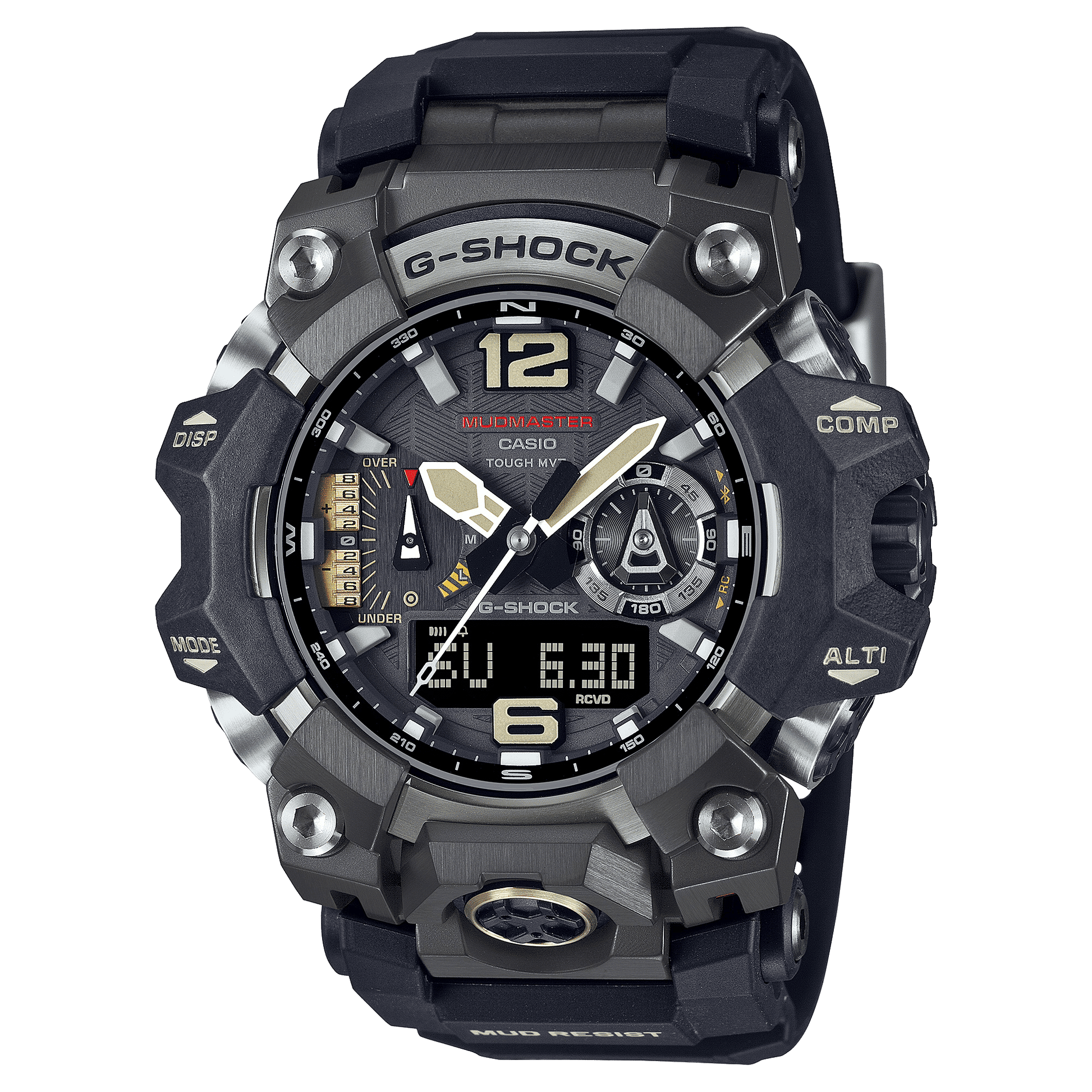 CASIO G-SHOCK MUDMASTER GWG-B1000-1ADR GRAY IP ANA-DIGI DIAL BLACK RESIN STRAP MEN'S WATCH G1473