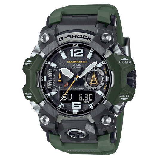 CASIO G-SHOCK MUDMASTER GWG-B1000-3ADR  ANA-DIGI DIAL MILITARY GREEN RESIN BAND MENS WATCH G1472