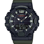 CASIO YOUTH HDC-700-3AVDF BLACK ANALOG-DIGITAL DIAL GREEN  RESIN BAND D155