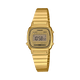 CASIO VINTAGE LA670WGA-9DF GOLD DIGITAL DIAL GOLD STAINLESS STEEL BAND D343