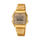 CASIO VINTAGE LA680WGA-9DF GOLD DIGITAL DIAL GOLD STAINLESS STEEL BAND D345