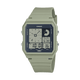 CASIO  LF-20W-3ADF  DIGITAL DIAL OLIVE RESIN STRAP  WORLD TIME D312