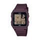 CASIO  LF-20W-5ADF  DIGITAL DIAL MAROON RESIN STRAP  WORLD TIME D313