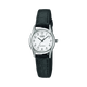 CASIO LTP-1094E-7BRDF WHITE ANALOG DIAL BLACK LEATHER BAND WOMEN'S WATCH A2263