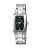 CASIO LTP-1165A-1C2DF BLACK ANALOG DIAL SILVER STAINLESS STEEL BAND WOMEN'S WATCH A577