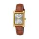 CASIO ENTICER LADIES LTP-1234GLL-7ADF WHITE ANALOG DIAL BROWN LEATHER BAND A2358