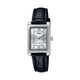 CASIO ENTICER LADIES LTP-1234LL-7ADF WHITE ANALOG DIAL BLACK LEATHER BAND A2359