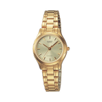 CASIO LTP-1275G-9ADF GOLD ANALOG DIAL GOLD STAINLESS STEEL BAND WOMEN'S WATCH A2276