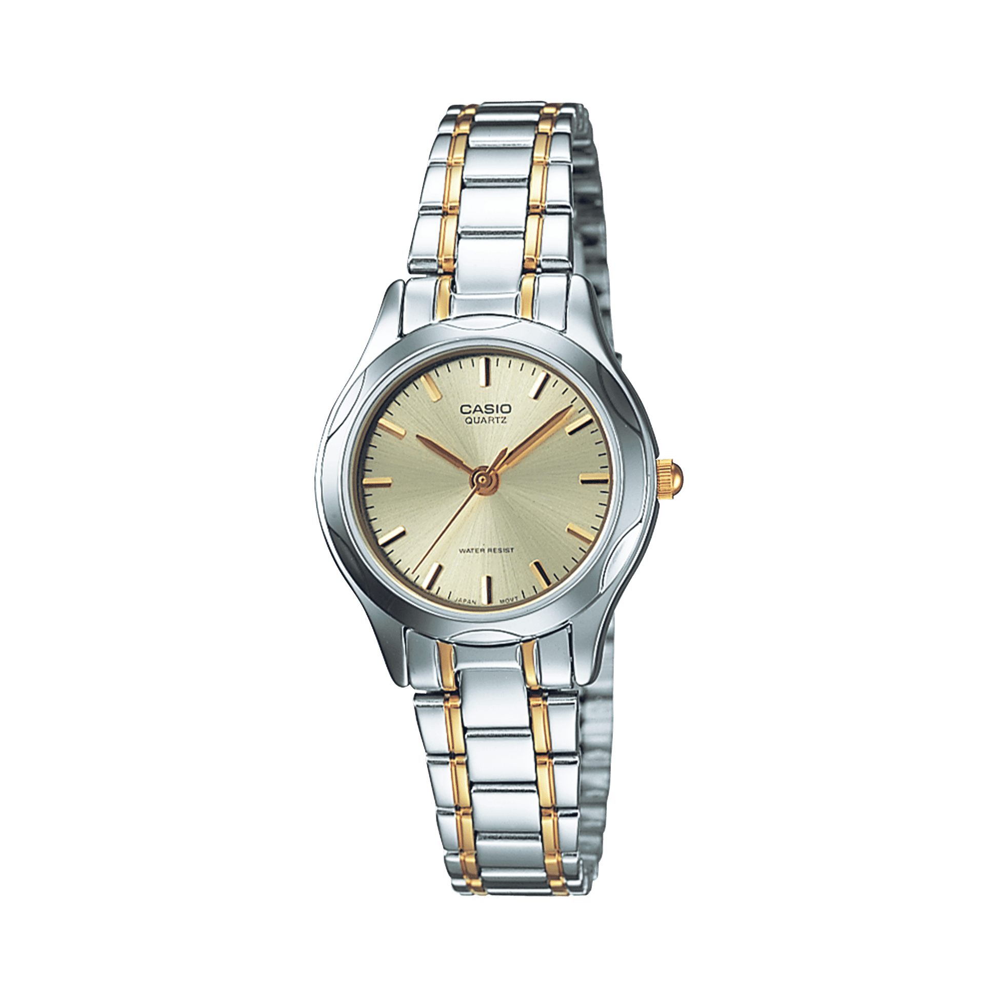 CASIO LTP-1275SG-9ADF GOLD ANALOG DIAL DUAL TONED STAINLESS STEEL BAND WOMEN'S WATCH A2277