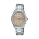 CASIO ENTICER LADIES LTP-1302DD-4A2VDF CREAM ANALOG DIAL SILVER STAINLESS STEEL BAND A2361