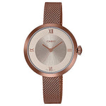 CASIO LTP-E154MR-9ADF ROSE GOLD IP ANALOG DIAL  STAINLESS STEEL MESH BAND WOMEN'S WATCH A1854