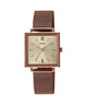 CASIO LTP-E155MR-9BDF ROSE GOLD IP ANALOG DIAL  STAINLESS STEEL MESH BAND WOMEN'S WATCH A1548