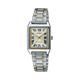 CASIO LTP-V007SG-9BUDF GOLD ANALOG DIAL DUAL TONED STAINLESS STEEL BAND WOMEN'S WATCH A2293