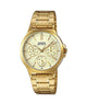 CASIO LTP-V300G-9AUDF GOLD IP ANALOG DIAL GOLD IP STAINLESS STEEL BAND WOMEN'S WATCH A1916