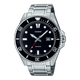 CASIO MDV-107D-1A1VDF BLACK ANALOG DIAL SILVER STAINLESS STEEL BAND MEN'S WATCH A2189