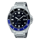CASIO MDV-107D-1A2VDF BLACK-BLUE ANALOG DIAL SILVER STAINLESS STEEL BAND MEN'S WATCH A2190