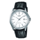 CASIO MTP-1183E-7ADF WHITE ANALOG DIAL BLACK LEATHER BAND MEN'S WATCH A2300