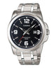 CASIO MTP-1314D-1AVDF BLACK ANALOG DIAL SILVER STAINLESS STEEL BAND MEN'S WATCH A550