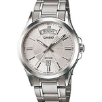 CASIO MTP-1381D-7AVDF SILVER ANALOG DIAL SILVER STAINLESS STEEL BAND MEN'S WATCH A841