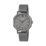 CASIO SHEEN SHE-4554GYM-8AUDF GREY ANALOG DIAL GREY STAINLESS STEEL MESH STRAP WOMEN'S WATCH 