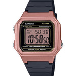 CASIO  W-217HM-5AVDF ROSE GOLD DIGITAL DIAL BLACK RESIN STRAP  7 YEAR BATTERY I113