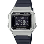 CASIO  W-217HM-7BVDF SILVER DIGITAL DIAL BLACK RESIN STRAP  7 YEAR BATTERY I114