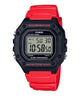 CASIO  W-218H-4BVDF  DIGITAL DIAL RED RESIN STRAP  7 YEAR BATTERY I111