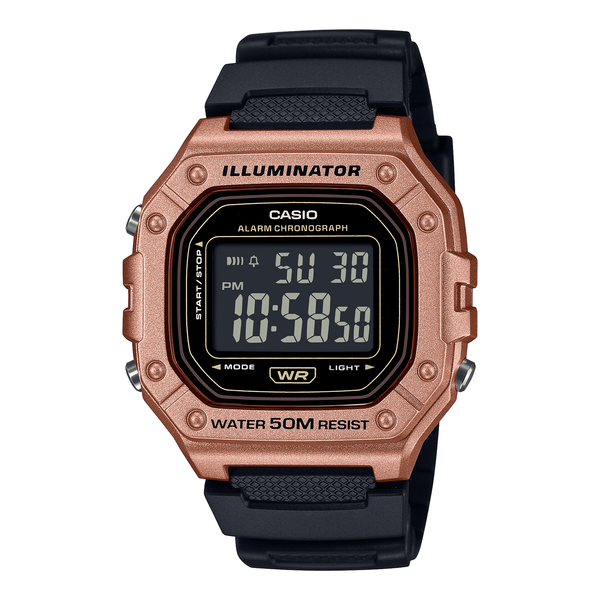 CASIO YOUTH W-218HM-5BVDF BLACK  DIGITAL DIAL BLACK  RESIN  BAND D375